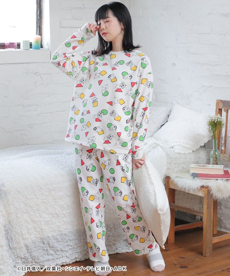 日本製 パジャマ ルームウェア セットアップ 長袖 しんちゃん L blog2