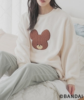 【Honeys公式 / ハニーズ】くまのがっこう/ルームウェア(上下セット) レディース S オフ×ミント プチプラ 【Honeys公式 / ハニーズ】くまのがっこう/ルームウェア(上下セット) レディース S オフ×ミント プチプラ