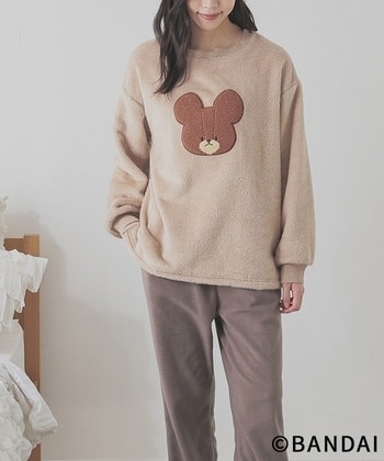 【Honeys公式 / ハニーズ】くまのがっこう/ルームウェア(上下セット) レディース S ベージュ×モカ プチプラ 【Honeys公式 / ハニーズ】くまのがっこう/ルームウェア(上下セット) レディース S ベージュ×モカ プチプラ
