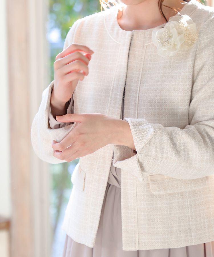 ハニーズ公式通販 ノーカラージャケット レディースファッション ハニーズ公式通販 ノーカラージャケット レディースファッション