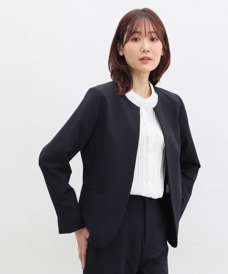 ハニーズ公式通販】ノーカラージャケット: アウター-Honeys Online ハニーズ公式通販】ノーカラージャケット: アウター-Honeys Online