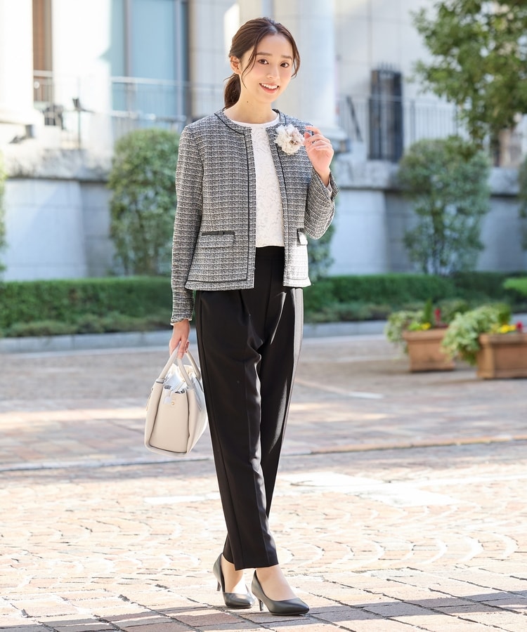 リボン使いノーカラージャケット: アウター｜ハニーズ公式通販