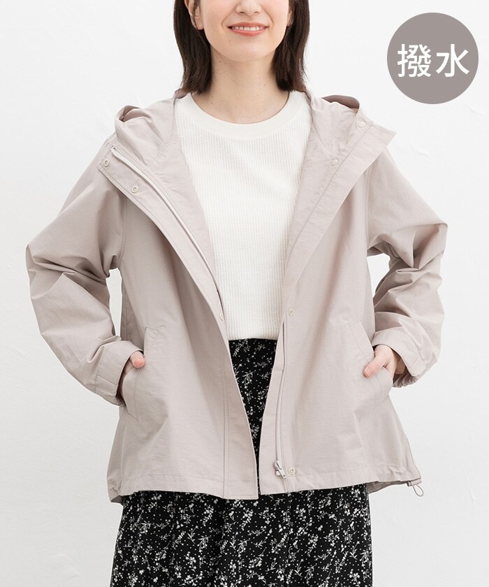 【Honeys公式 / ハニーズ】撥水加工フードブルゾン レディース M ピンクグレー プチプラ