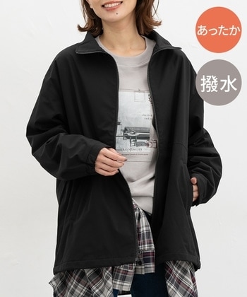 【Honeys公式 / ハニーズ】裏フリーススタンド レディース ＬＬ ブラック プチプラ