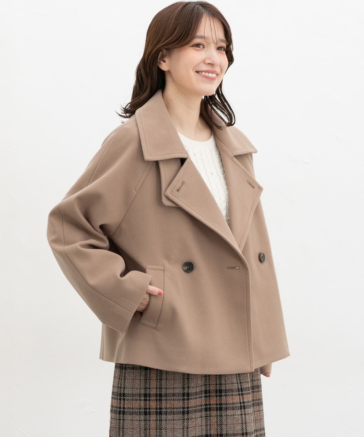 バーバリー　ベージュ フード付き ピーコート 楽天市場】バーバリー ピーコート（コート・ジャケット｜レディース