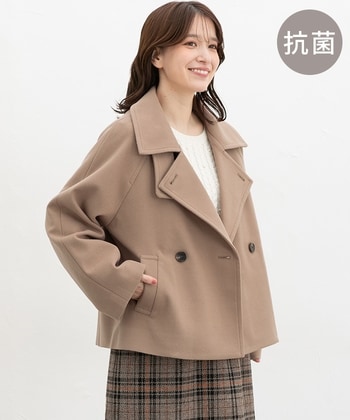 【Honeys公式 / ハニーズ】3wayピーコート レディース 3L モカベージュ プチプラ 【Honeys公式 / ハニーズ】3wayピーコート レディース 3L モカベージュ プチプラ