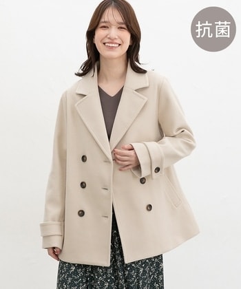 【Honeys公式 / ハニーズ】ピーコート レディース LL ライトベージュ プチプラ 【Honeys公式 / ハニーズ】ピーコート レディース LL ライトベージュ プチプラ