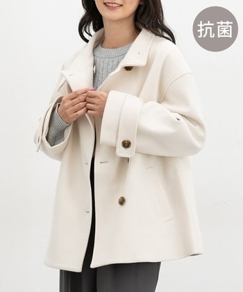 【Honeys公式 / ハニーズ】スタンドハーフ丈コート レディース L アイボリー プチプラ 【Honeys公式 / ハニーズ】スタンドハーフ丈コート レディース L アイボリー プチプラ