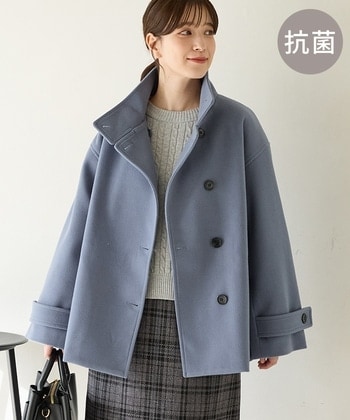 【Honeys公式 / ハニーズ】スタンドハーフ丈コート レディース LL スモーキーブルー プチプラ 【Honeys公式 / ハニーズ】スタンドハーフ丈コート レディース LL スモーキーブルー プチプラ