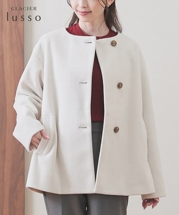 【Honeys公式 / ハニーズ】ノーカラーコート レディース M アイボリー プチプラ 【Honeys公式 / ハニーズ】ノーカラーコート レディース M アイボリー プチプラ