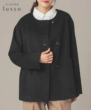 【Honeys公式 / ハニーズ】ノーカラーコート レディース S ブラック プチプラ 【Honeys公式 / ハニーズ】ノーカラーコート レディース S ブラック プチプラ