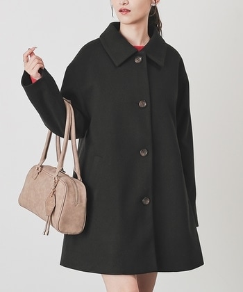 【Honeys公式 / ハニーズ】ステンカラーコート レディース M ブラック プチプラ 【Honeys公式 / ハニーズ】ステンカラーコート レディース M ブラック プチプラ