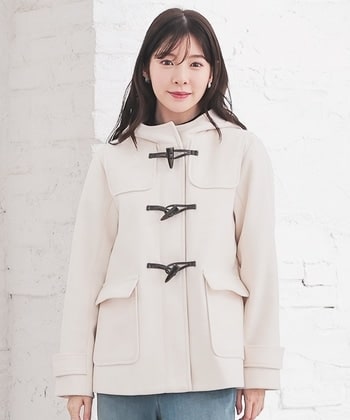 【Honeys公式 / ハニーズ】ダッフルコート レディース 3L アイボリー プチプラ 【Honeys公式 / ハニーズ】ダッフルコート レディース 3L アイボリー プチプラ