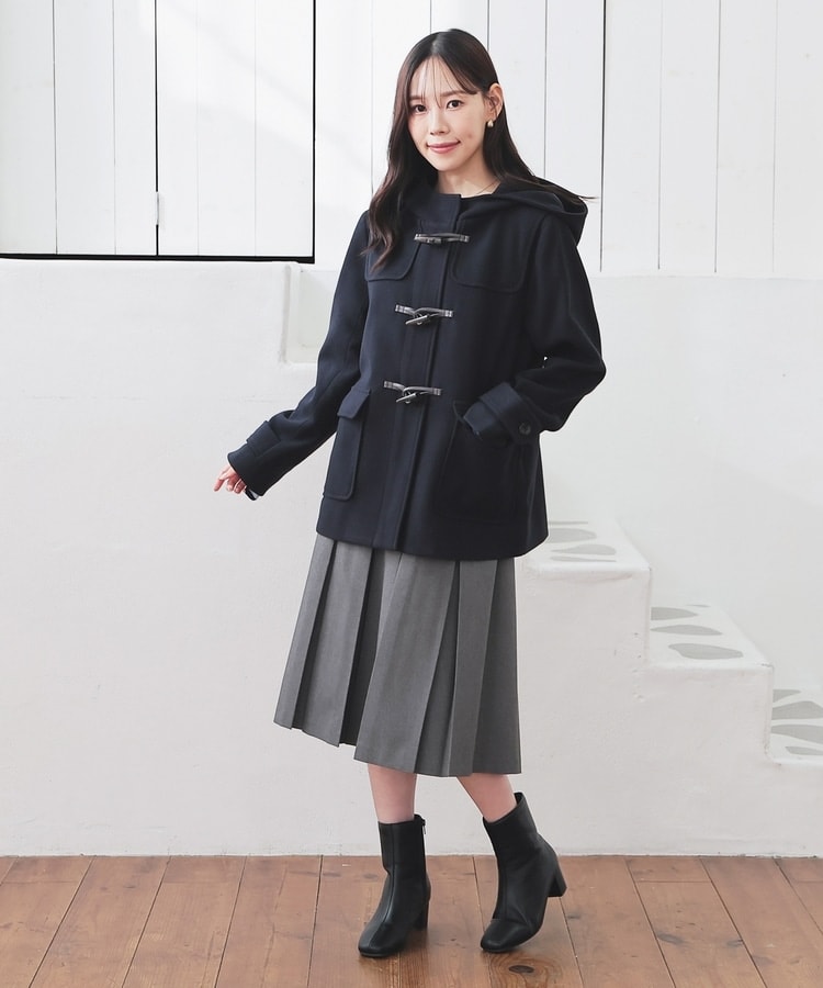 ⭐バーニーズニューヨーク⭐ダッフルコート XL ビジネス アウター フード 定番】CUBABEACH トリプルパイル ダッフルコート （ダッフル