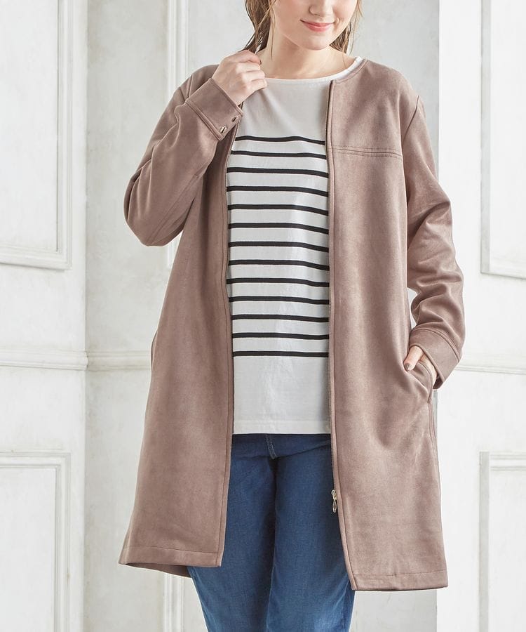 ハニーズ公式通販 スエードロングジャケット アウター Honeys Online Shop レディースファッション通販