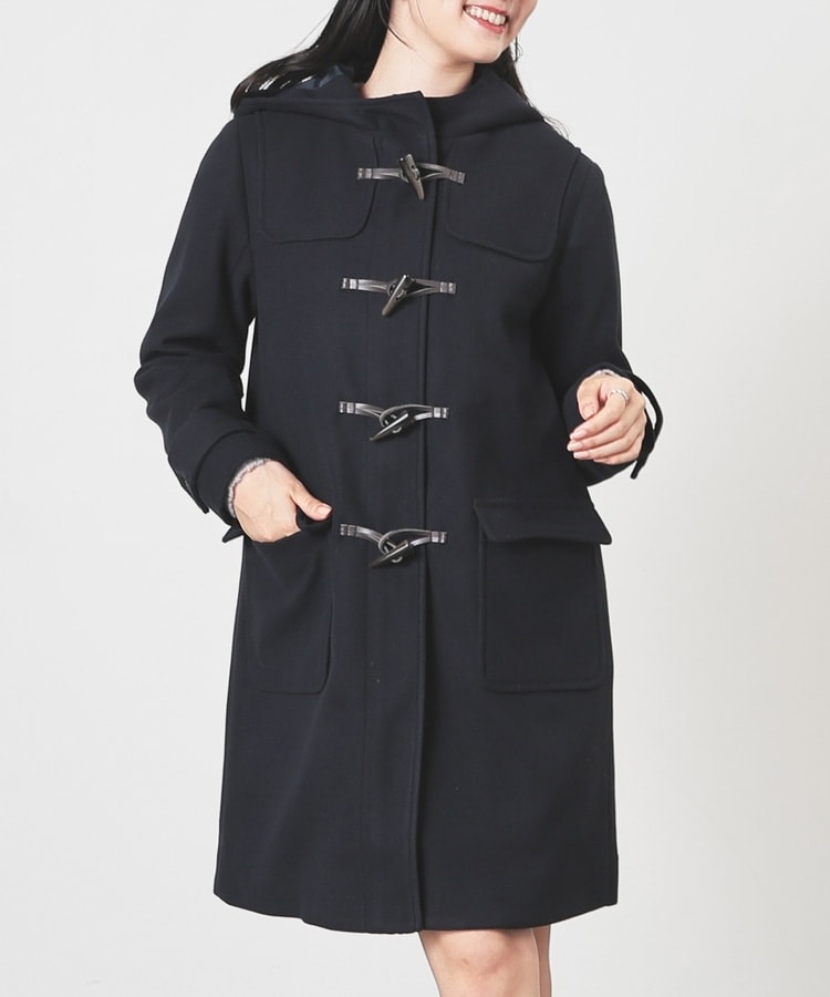 【希少サイズXL 美品】バーニーズニューヨーク　ロングダッフルコート　紺　フード ロングダッフルコート: アウター｜ハニーズ公式通販