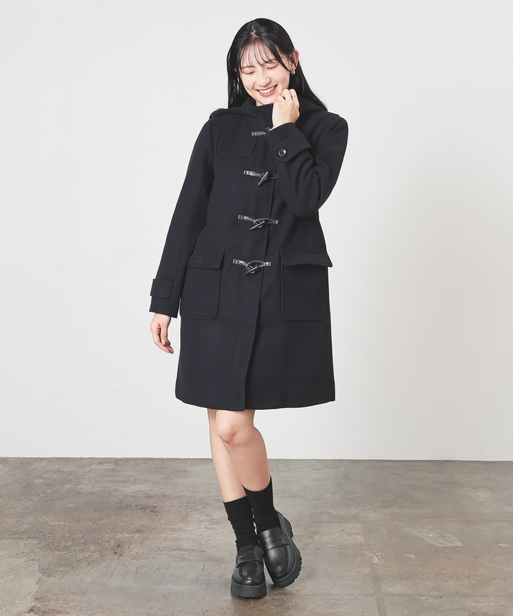 2023.11月購入 美品 DENHAM ダッフルコート 黒 Honeys アウター コート ロングコート ダッフルコート 大きいサイズ