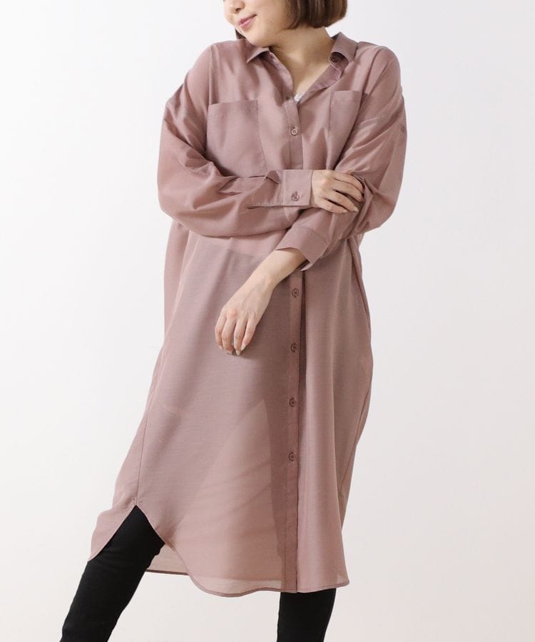 ハニーズ公式通販 シアーシャツワンピース ワンピース Honeys Online Shop レディースファッション通販