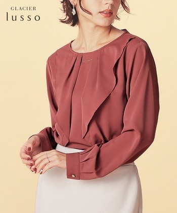 【Honeys公式 / ハニーズ】アクセ付フリルブラウス レディース L ライトブラウン プチプラ 【Honeys公式 / ハニーズ】アクセ付フリルブラウス レディース L ライトブラウン プチプラ