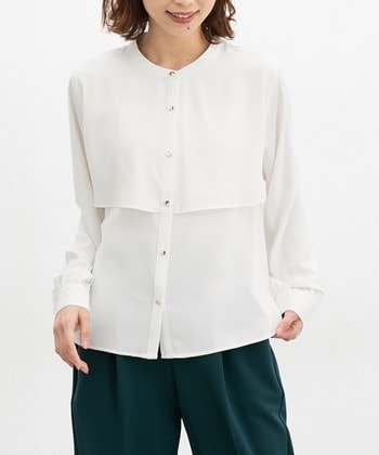 【Honeys公式 / ハニーズ】ケープ風ブラウス レディース LL ホワイト プチプラ 【Honeys公式 / ハニーズ】ケープ風ブラウス レディース LL ホワイト プチプラ