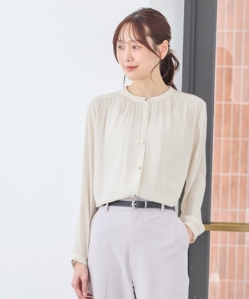 バンドカラーブラウス: トップス｜ハニーズ公式通販