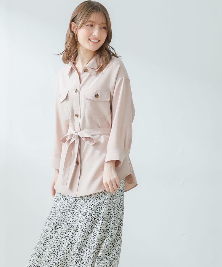 ハニーズ公式通販 ベルト付チュニックシャツ トップス Honeys Online Shop レディースファッション通販