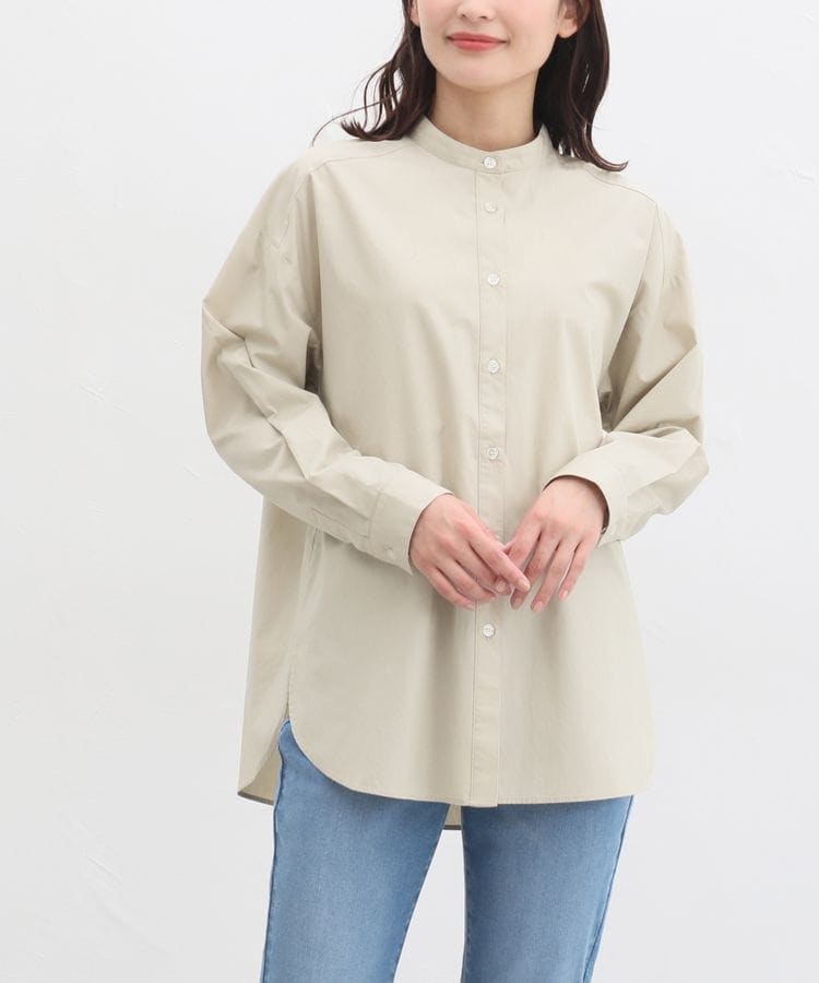 スタンドカラーシャツ