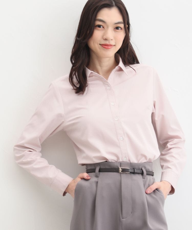 ハニーズ公式通販】織柄スキッパーシャツ: トップス-Honeys Online