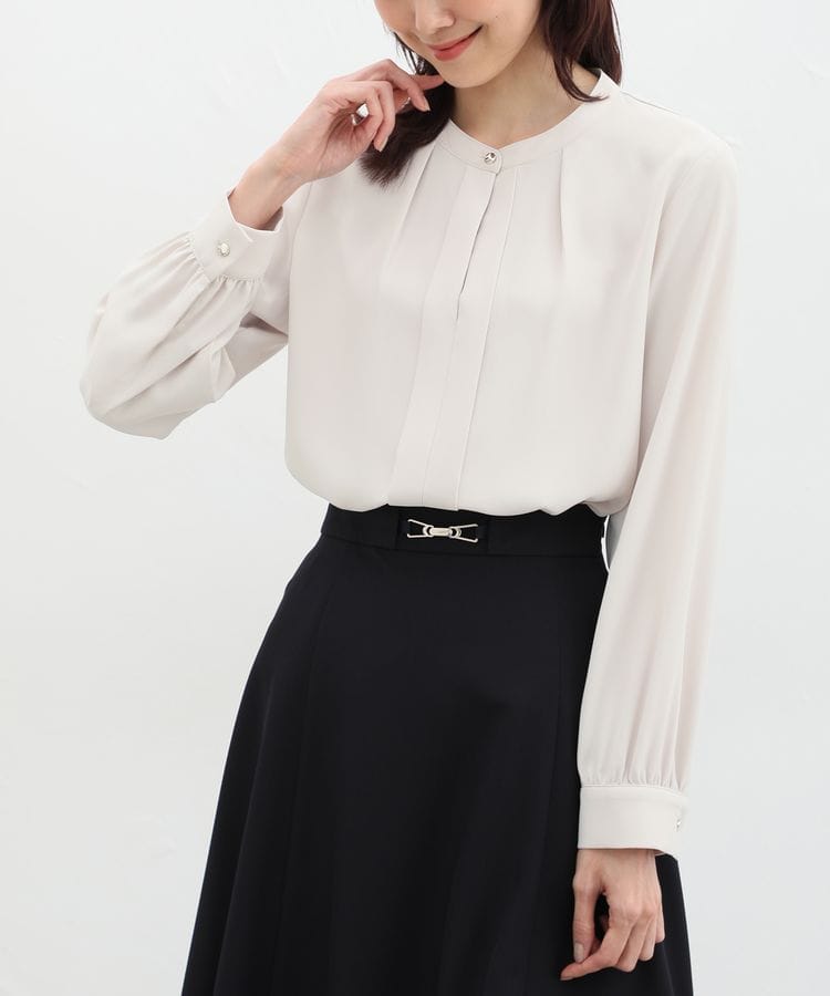 【ハニーズ公式通販】バンドカラーブラウス トップス-Honeys Online Shop-レディースファッション通販