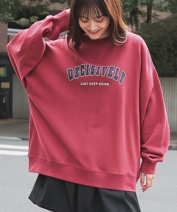 【Honeys公式 / ハニーズ】ロゴビッグトレーナー レディース L レッド プチプラ 【Honeys公式 / ハニーズ】ロゴビッグトレーナー レディース L レッド プチプラ