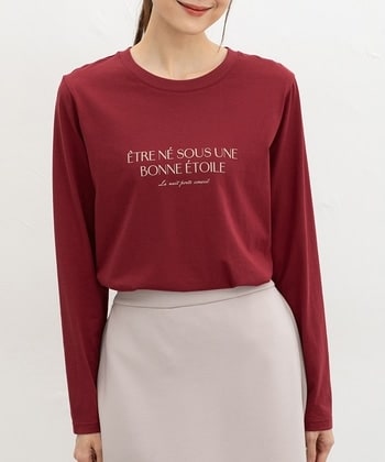 【Honeys公式 / ハニーズ】ロゴプリントTシャツ レディース LL ボルドー プチプラ 【Honeys公式 / ハニーズ】ロゴプリントTシャツ レディース LL ボルドー プチプラ