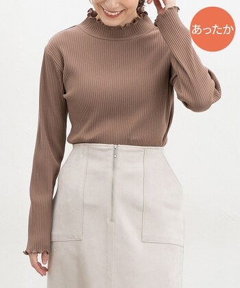 【Honeys公式 / ハニーズ】あったかメローハイネック レディース L ブラウン プチプラ 【Honeys公式 / ハニーズ】あったかメローハイネック レディース L ブラウン プチプラ