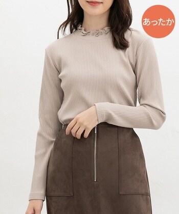 【Honeys公式 / ハニーズ】あったかフリルハイネック レディース M ベージュ プチプラ 【Honeys公式 / ハニーズ】あったかフリルハイネック レディース M ベージュ プチプラ