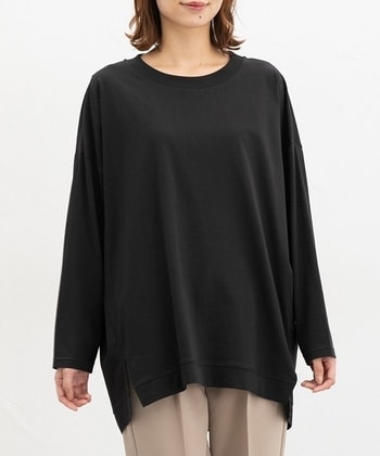 【Honeys公式 / ハニーズ】裾タックチュニックＴ レディース Ｆ ブラック プチプラ