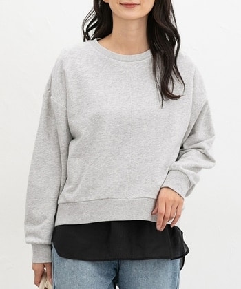 【Honeys公式 / ハニーズ】クロップドゆるスウェット レディース Ｍ オートミール プチプラ