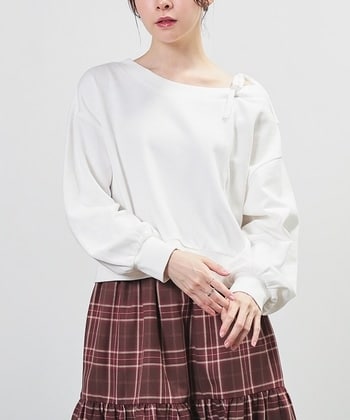 【Honeys公式 / ハニーズ】ワンショルゆるトップス レディース M アイボリー プチプラ 【Honeys公式 / ハニーズ】ワンショルゆるトップス レディース M アイボリー プチプラ