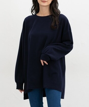 【Honeys公式 / ハニーズ】ゆるチュニックトップス レディース F ネイビー プチプラ 【Honeys公式 / ハニーズ】ゆるチュニックトップス レディース F ネイビー プチプラ