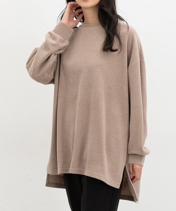 【Honeys公式 / ハニーズ】ゆるチュニックトップス レディース F 杢ベージュ プチプラ 【Honeys公式 / ハニーズ】ゆるチュニックトップス レディース F 杢ベージュ プチプラ