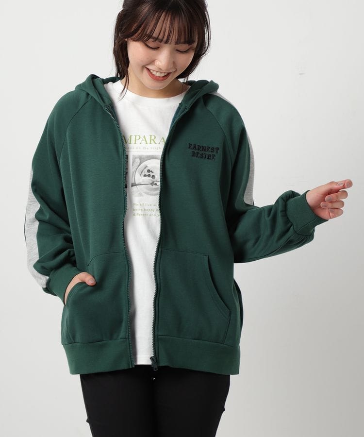 ハニーズ公式通販 袖ラインゆるパーカー トップス Honeys Online Shop レディースファッション通販