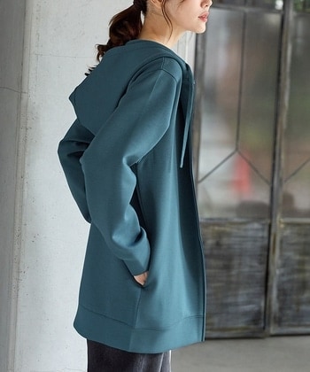 【Honeys公式 / ハニーズ】きれいめロングジップ レディース L ブルーグリーン プチプラ 【Honeys公式 / ハニーズ】きれいめロングジップ レディース L ブルーグリーン プチプラ