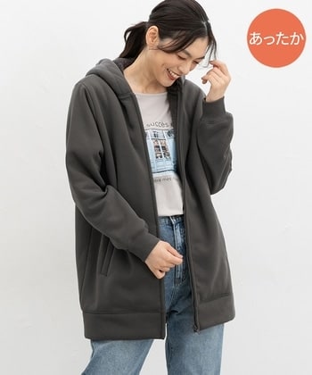 【Honeys公式 / ハニーズ】裏ボアロングパーカー レディース L スミクロ プチプラ 【Honeys公式 / ハニーズ】裏ボアロングパーカー レディース L スミクロ プチプラ