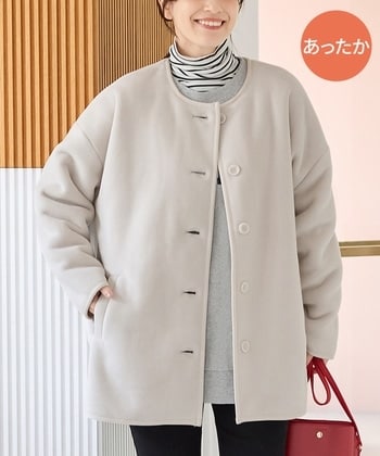 【Honeys公式 / ハニーズ】あったかノーカラーカーデ レディース M アイボリー プチプラ 【Honeys公式 / ハニーズ】あったかノーカラーカーデ レディース M アイボリー プチプラ