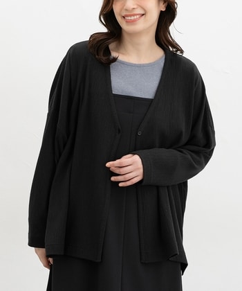 【Honeys公式 / ハニーズ】ゆるトッパーカーデ レディース Ｆ ブラック プチプラ