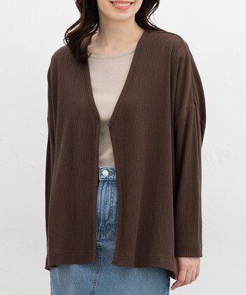 【Honeys公式 / ハニーズ】ゆるトッパーカーデ レディース Ｆ ブラウン プチプラ