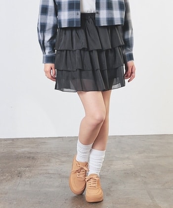 【Honeys公式 / ハニーズ】ティアードミニスカート レディース L ブラック プチプラ 【Honeys公式 / ハニーズ】ティアードミニスカート レディース L ブラック プチプラ