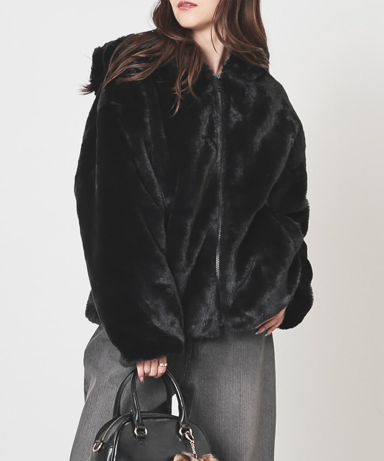 フード付ファーブルゾン: アウター｜ハニーズ公式通販