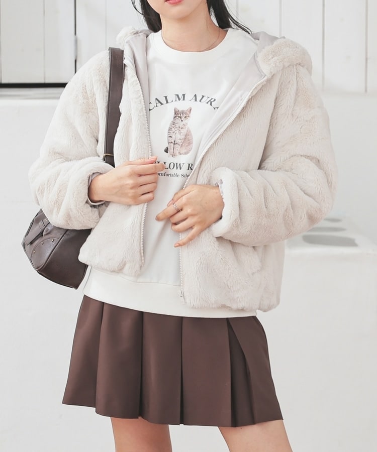 フード付ファーブルゾン: アウター｜ハニーズ公式通販