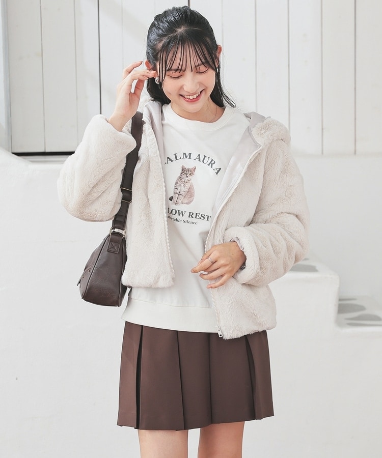 新品　アンパスィ　アウター　ジャケット　ブルゾン ファー付き　防寒　ふわふわ ファーコート ファージャケット メンズ ブルゾン ふわふわ