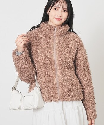 【Honeys公式 / ハニーズ】スタンドファーブルゾン レディース Ｍ モカ プチプラ