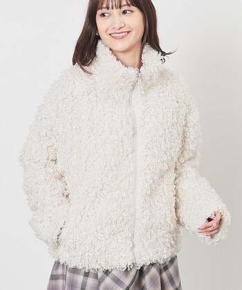 【Honeys公式 / ハニーズ】スタンドファーブルゾン レディース L ベージュ プチプラ 【Honeys公式 / ハニーズ】スタンドファーブルゾン レディース L ベージュ プチプラ